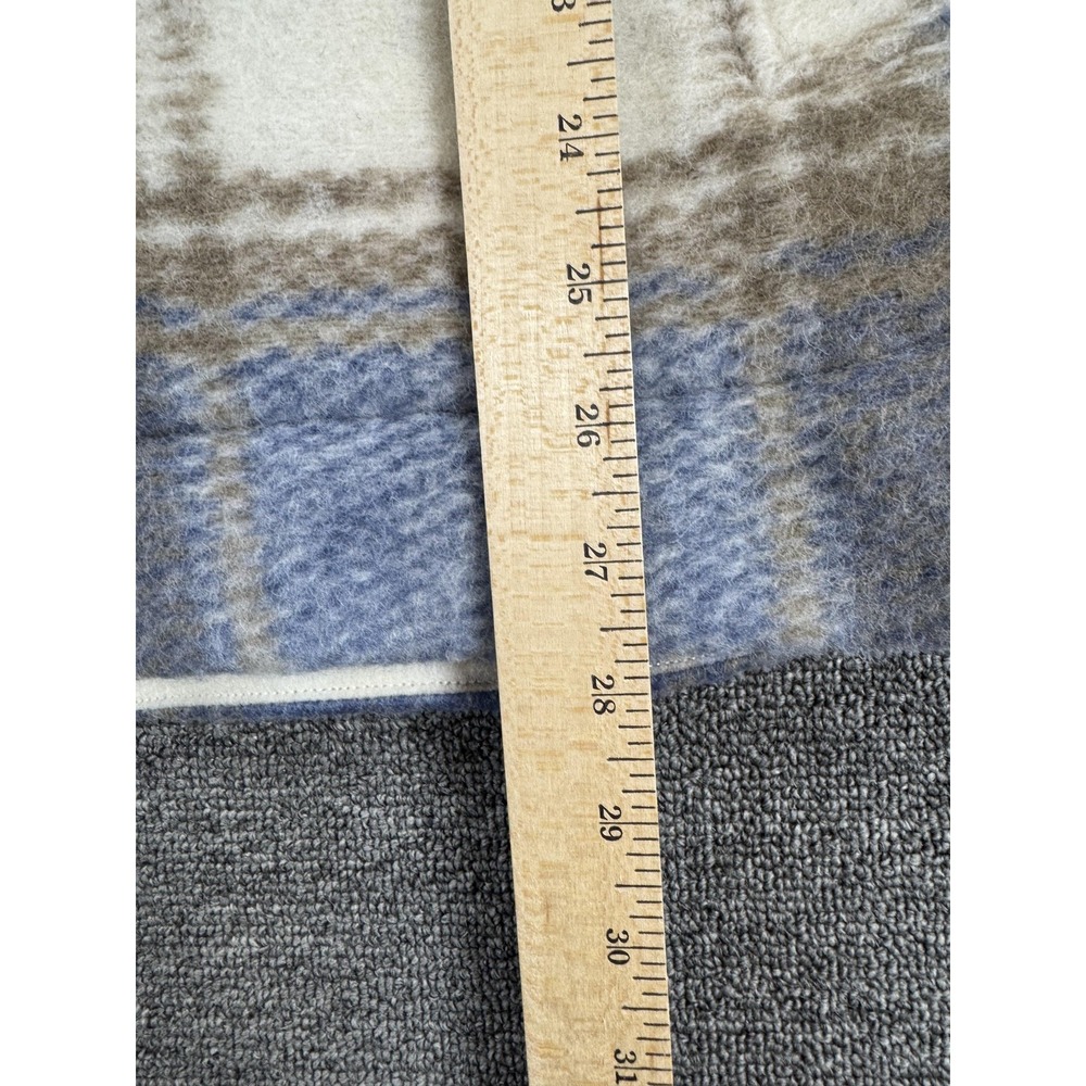 Reiss Jacket Mens 2XL Blue Plaid Morton Bomber Shirt Jacket Flannel Zip Lined - Picture 6 of 9